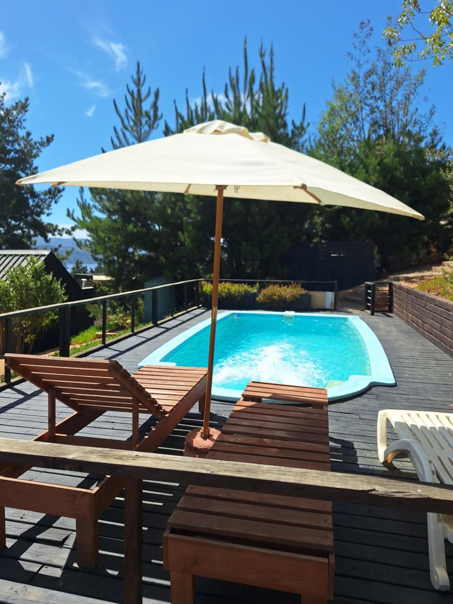 Acuarela Minicasas Con Piscina En
